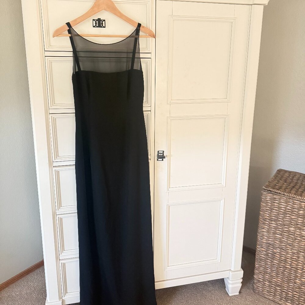 Nicole Miller Black Illusion Gala Gown Formal Dress Sz 4